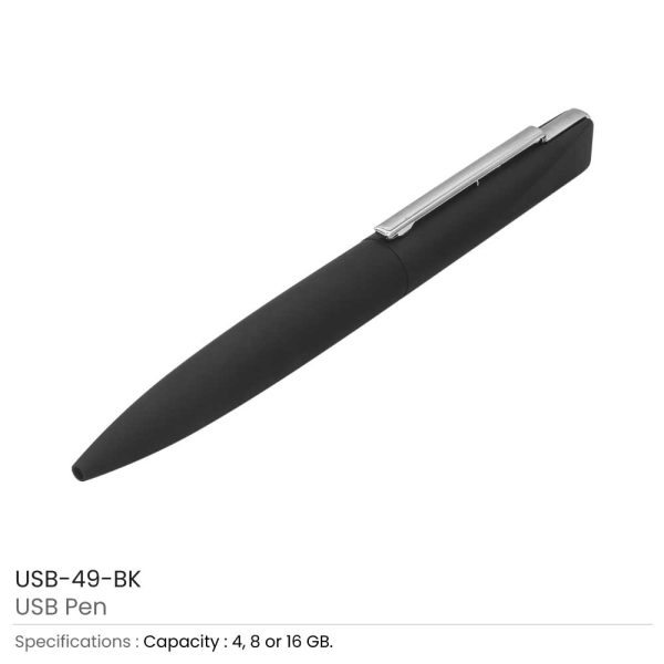 Black Pens USB Flash Drives 49