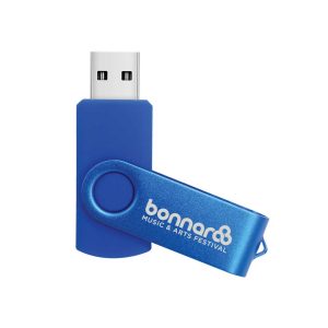 Branding Blue Swivel USB Flash Drives