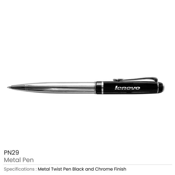 Promotional Black & Chrome Metal Pen