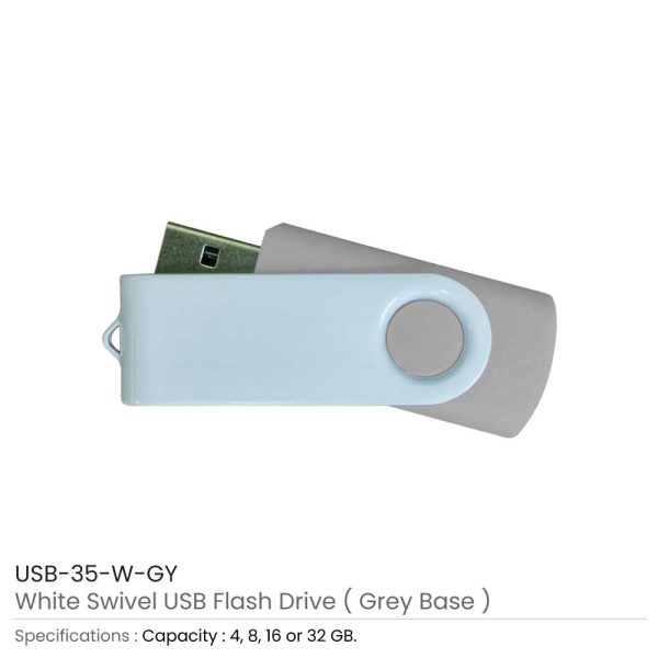 Swivel USB Drives - Grey