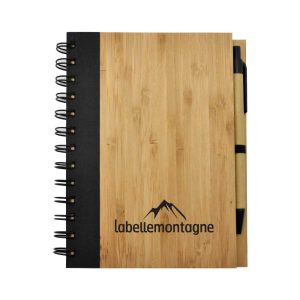 Branding Bamboo Notebook with Pen