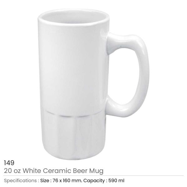 Beer Mugs White 149