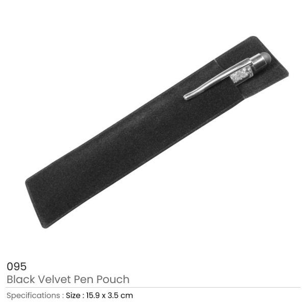 Black Velvet Pen Pouch
