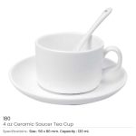 Saucer Tea Cup with Spoon 180