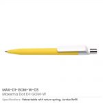 Dot-Pen-with-White-Clip-MAX-D1-GOM-W-03