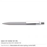 Dot-Pen-with-White-Clip-MAX-D1-GOM-W-05