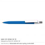 Dot-Pen-with-White-Clip-MAX-D1-GOM-W-12