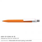 Dot-Pen-with-White-Clip-MAX-D1-GOM-W-18