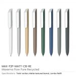 Recycled-Pens-Maxema-Flow-Pure-MAX-F2P-MATT-CB-RE-allcolor