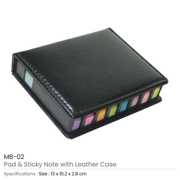 Pad & Sticky Note with Leather Case