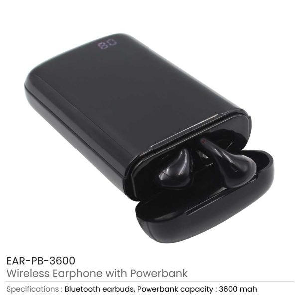 Wireless Earphone with Powerbank EAR-PB-3600