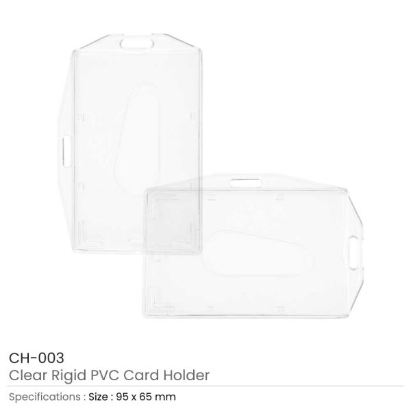 Clear Rigid PVC ID Card Holder