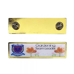 Printed Gold Pin Badges
