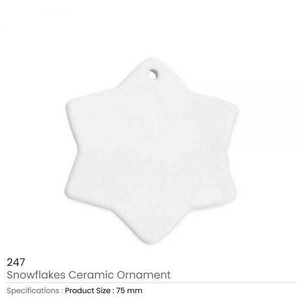Snowflake ceramic ornaments