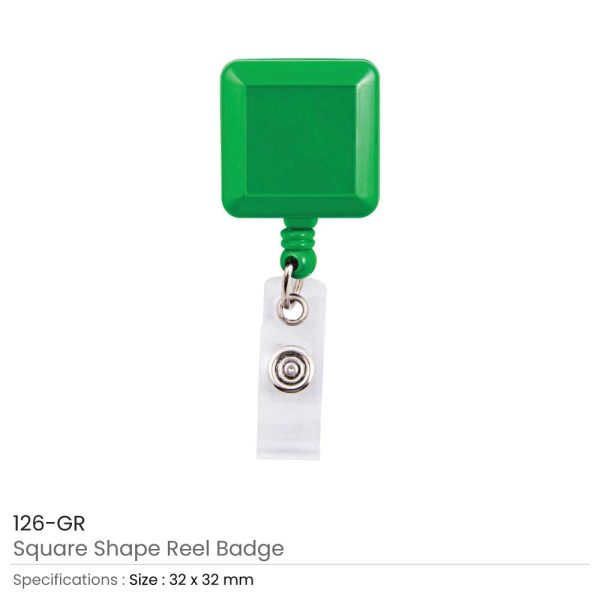 Green Badge Reels in Square Shape