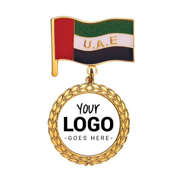UAE Flag Medal with Logo