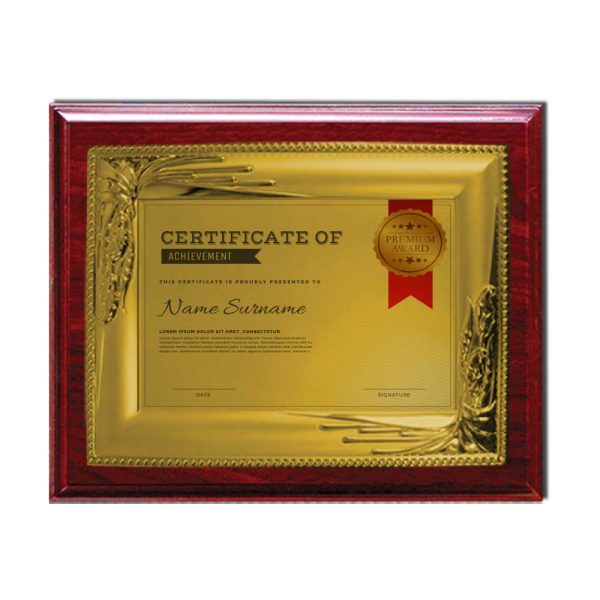 Wooden Plaques Gold Laserable Plate