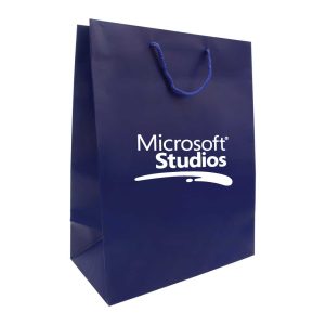 Branding A3 Blue Paper Shopping Bags