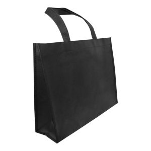 A4 Black Non Woven Branded Bags NW-A4H-BK