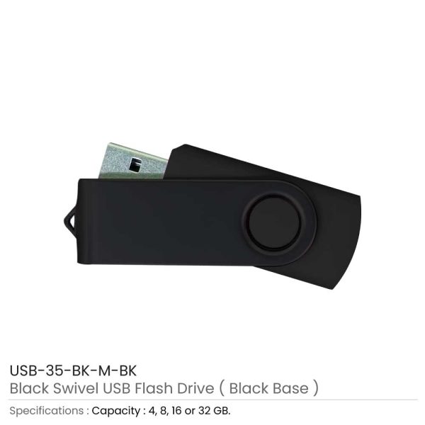 Black Swivel USB Black