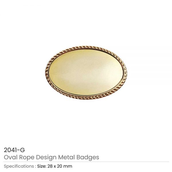 Oval Logo Badge Gold