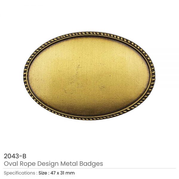 Oval Logo Badges Brown