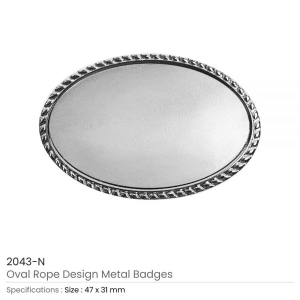 Oval Logo Badges Silver