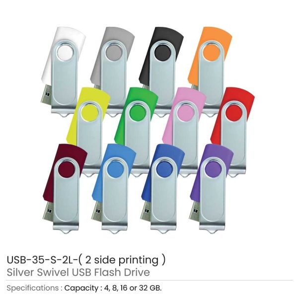 Promotional Swivel USB with 2 side Printing