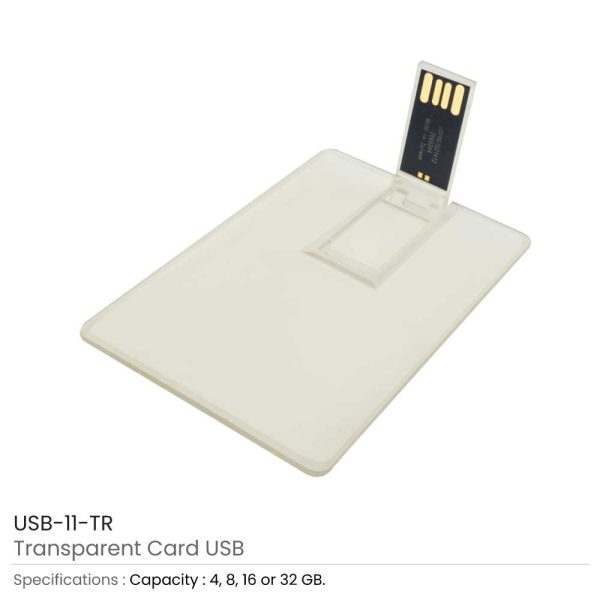 Transparent Card Flash USB-11-TR