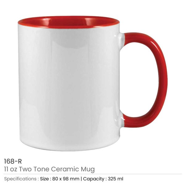 Two Tone Ceramic Mugs 168-R