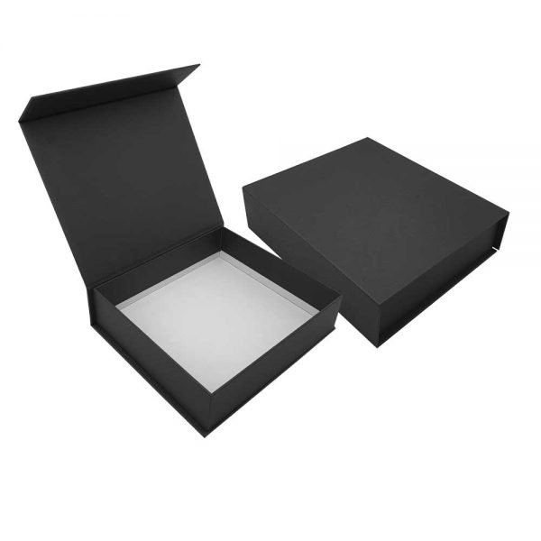 Black Packaging Box with Magnetic Flap