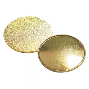 Gold Round Metal Badges