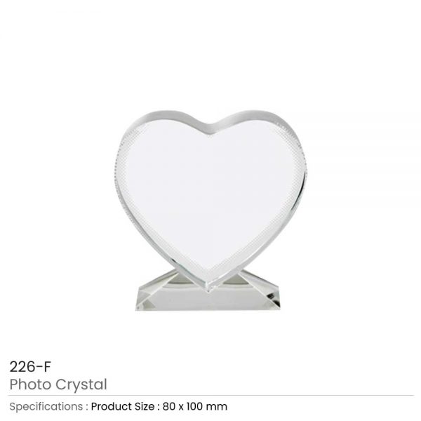 Heart shape Photo Crystals