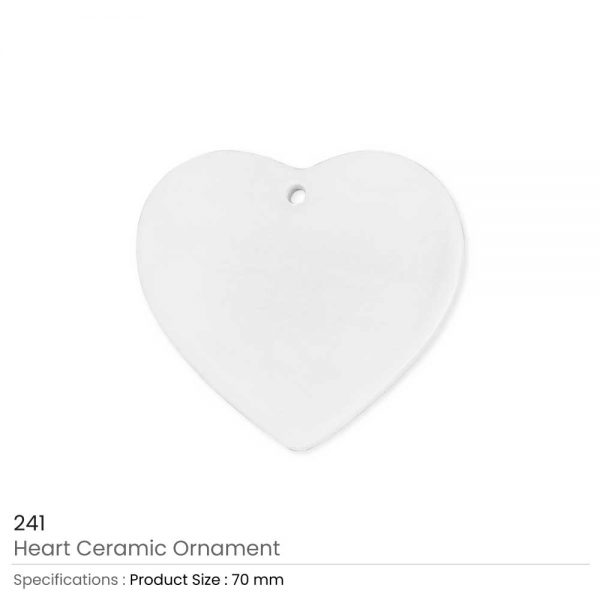 Heart ceramic ornaments