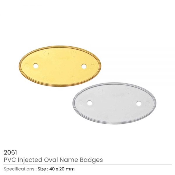 PVC Injected Oval Badges