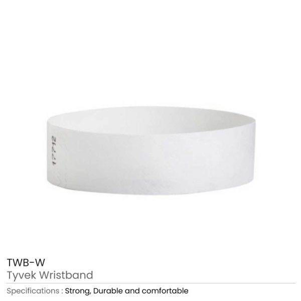 Tyvek Wristbands White