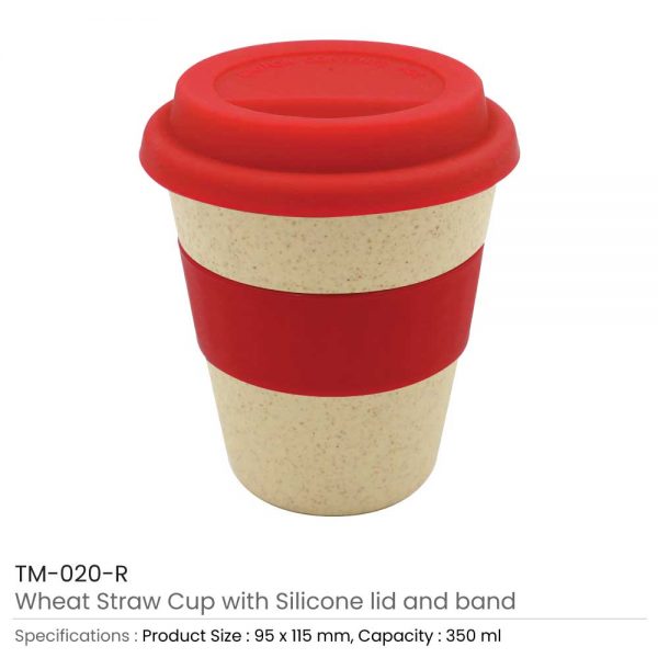 Wheat Straw Cups Red
