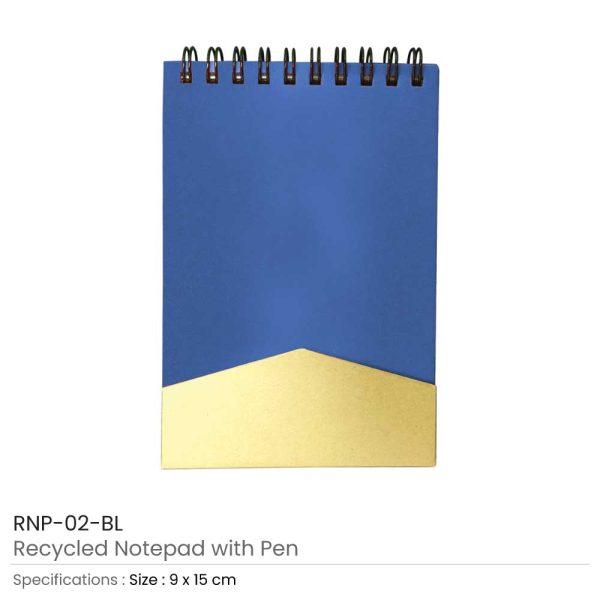Notepad with Pen - Blue