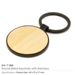 Round-Keychain-with-Bamboo-KH-7-BM