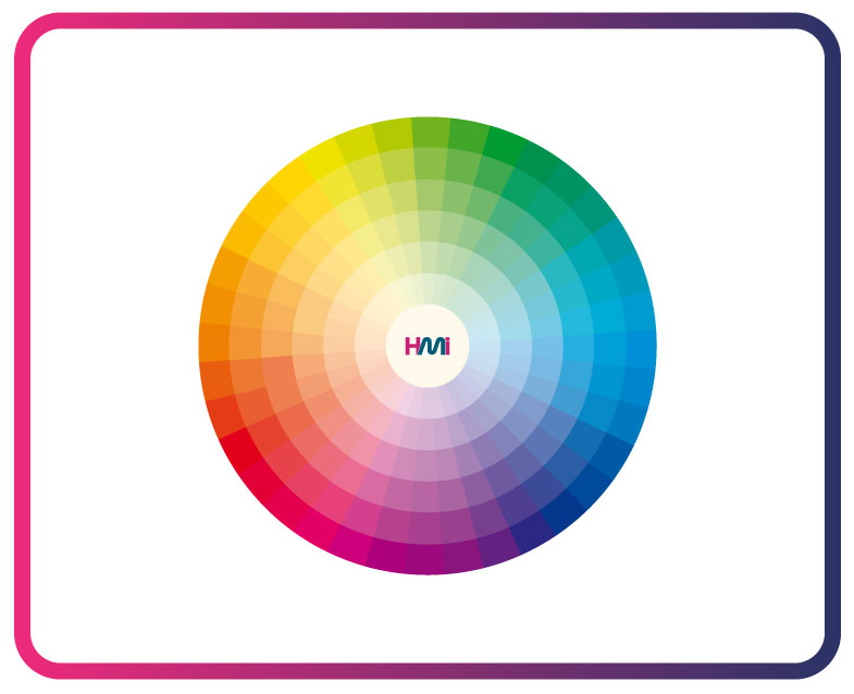 Colour wheel for marketing | HMi GmbH offers professional marketing services with high quality graphic design services from Germany