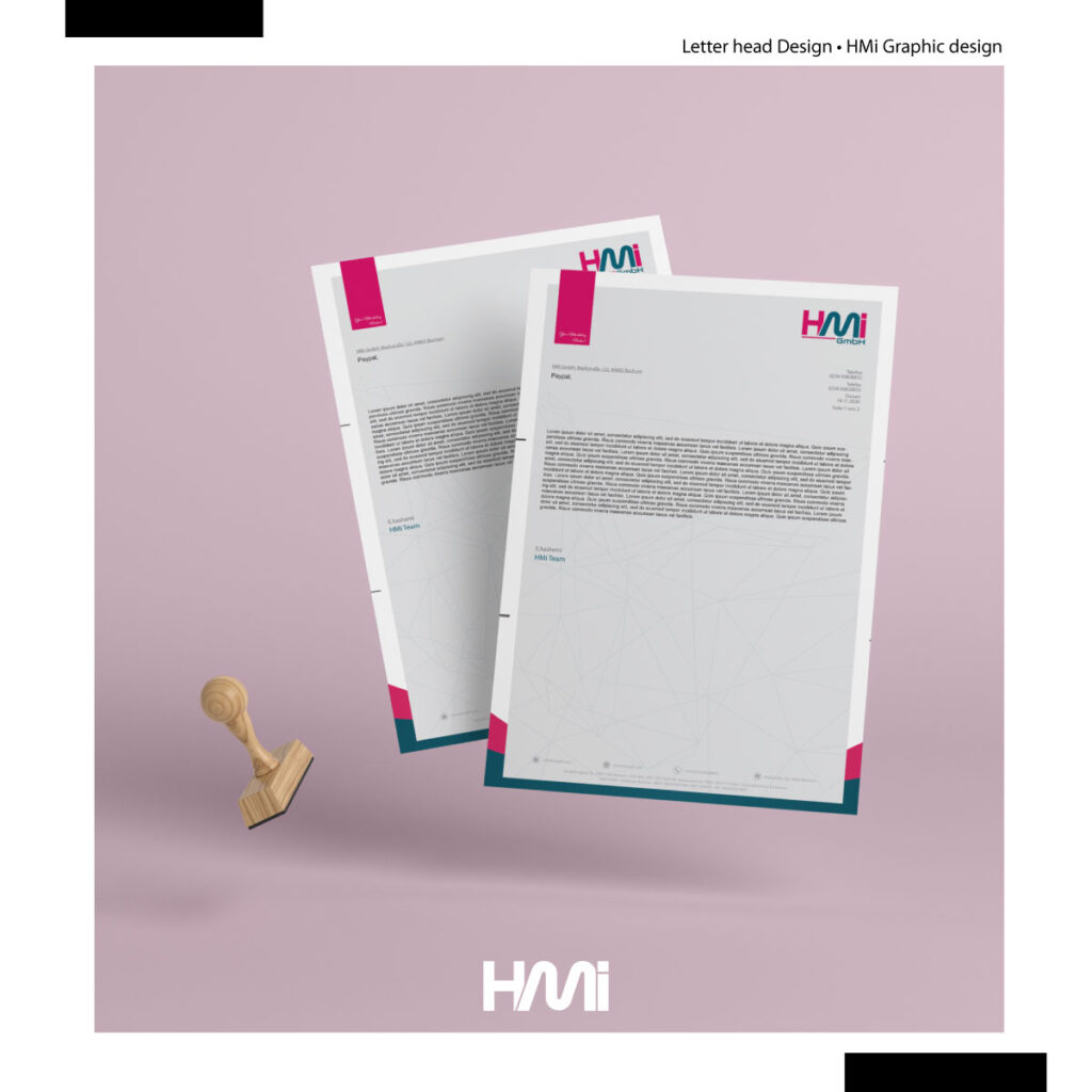 Design your Letter head professionally with HMI advertising agency | Print your letter heads in Germany with HMI GmbH | HMI offer professional Graphic design services since 2018 in Germany
