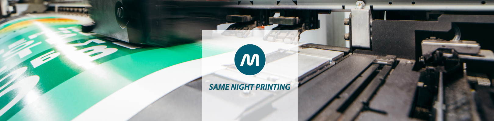 Same night printing products in Germany with HMi banner for website | Order printing products in Germany with same night delivery in Düsseldorf