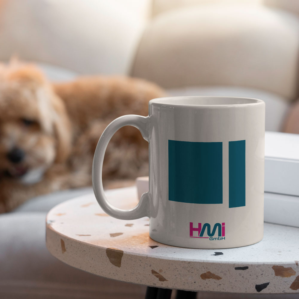 Print Logo on mug | Print logo on promotional gift items in Germany | Promotional Mug | Logo on advertising gift items | HMi GmbH