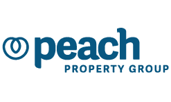Peach Property Logo on hmi-ad | Our customers page on hmi-ad | Order giveaways with logo in Germany to HMi with fast shipping | Promotional products in Germany with HMi GmbH | HMi marketing agency from Düsseldorf