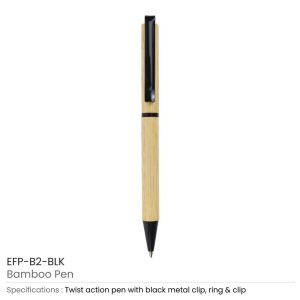 Promotional Bamboo Ball Pen B2 - Image 3