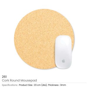 Eco-Friendly Cork Round Mouse Pad - Image 3