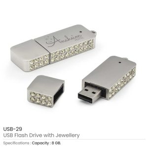 Crystal Studded USB Flash Drives - Image 3