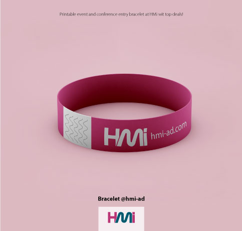 Customized Bracelet for events in Germany with HMi | Print your logo on event giveaways in Germany with HMi | order Printable products in Germany to HMi-ad website | We print your logo on conference marketing products in Germany with top deals