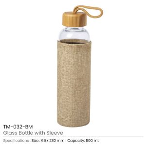 Glass Bottle with Sleeve - Image 5