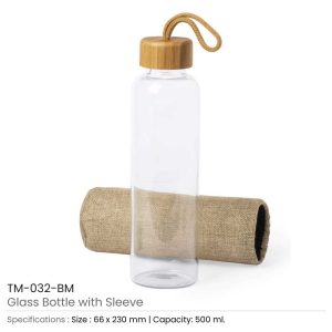 Glass Bottle with Sleeve - Image 4